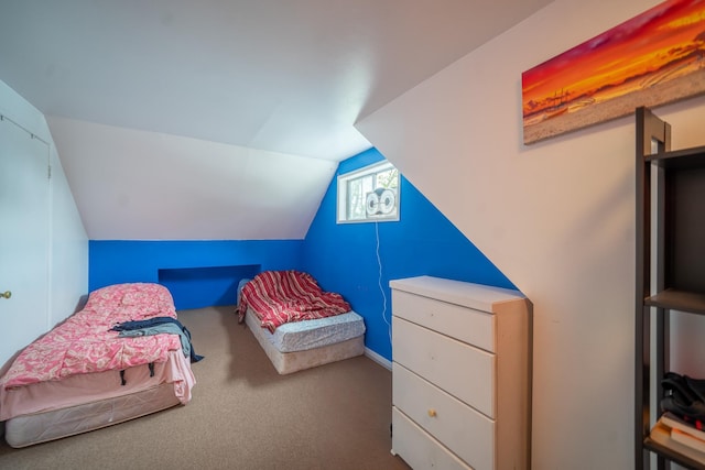 47 Cardinal Rd, Levittown, NY 11756 - bedroom featuring carpet flooring and vaulted ceiling