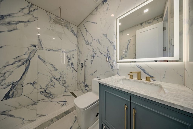 75 Red Fox Ln, Salt Point, NY 12578 - full bath with vanity and a marble finish shower