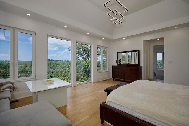 75 Red Fox Ln, Salt Point, NY 12578 - bedroom with multiple windows, light wood-style flooring, and recessed lighting