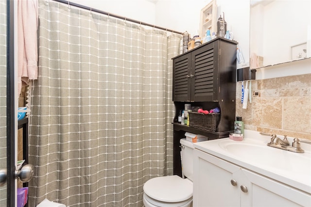 126 Tanglewylde Rd, Lake Peekskill, NY 10537 - bathroom with vanity, a shower with curtain, and tile walls