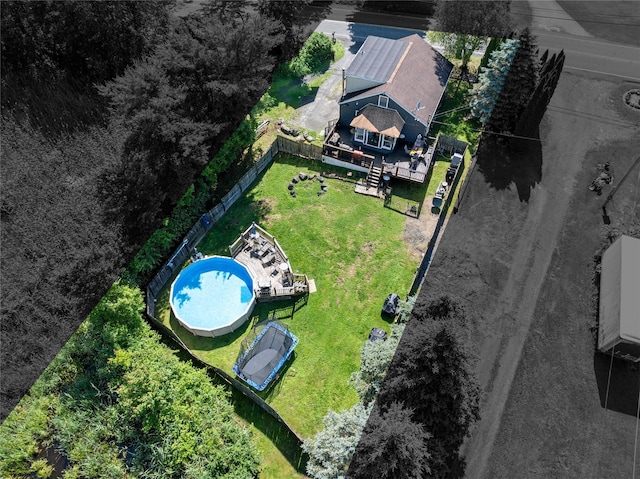578 S St, Plattekill, NY 12528 - view from above of property featuring a pool area