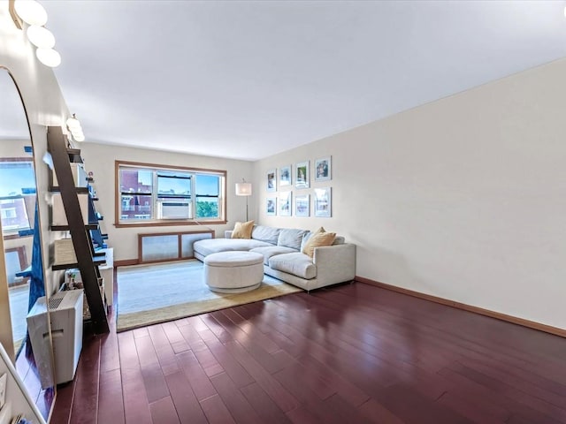 29-49 137th St Unit 6G, Flushing, NY 11354 - living area with dark wood-type flooring and baseboards