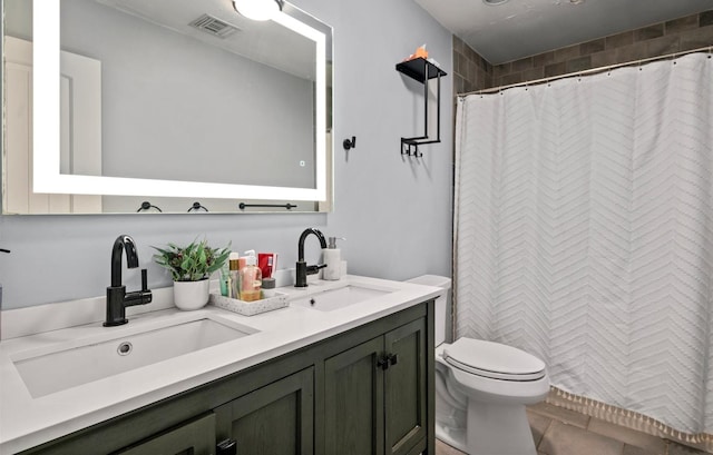 24 Canvasback Ln, East Quogue, NY 11942 - full bath with double vanity and curtained shower