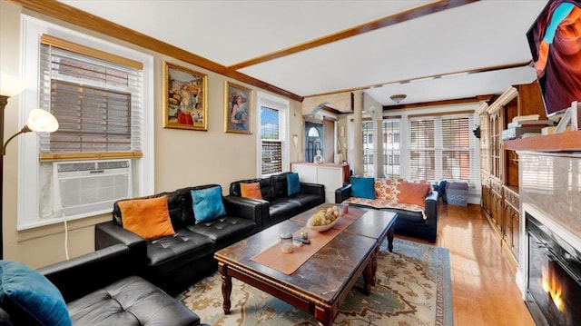 20 Overhill Pl, Yonkers, NY 10704 - living area with wood finished floors and crown molding