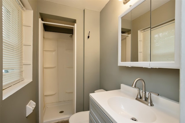 180 Hunter Ave, North Babylon, NY 11703 - bathroom featuring a stall shower and vanity
