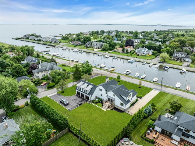 52 Concourse E, Brightwaters, NY 11718 - aerial view of residential area featuring a large body of water