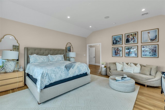 52 Concourse E, Brightwaters, NY 11718 - bedroom with lofted ceiling, wood finished floors, and recessed lighting