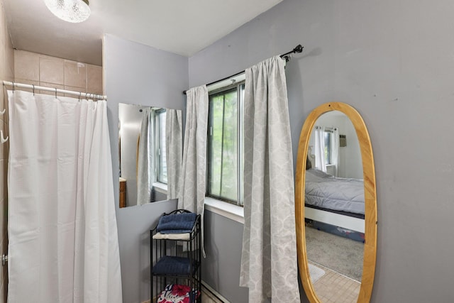 17 Lombardy Dr, Shirley, NY 11967 - bathroom with a shower with curtain and connected bathroom