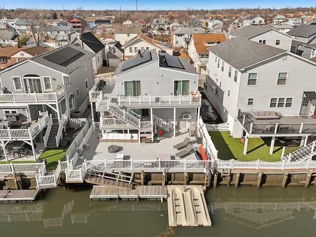 652 Arthur St, Baldwin Harbor, NY 11510 - aerial perspective of suburban area featuring a large body of water