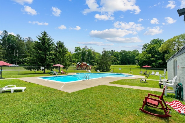 14 E White Gate Rd, Wappingers Falls, NY 12590 - community pool with view of scattered trees and a patio