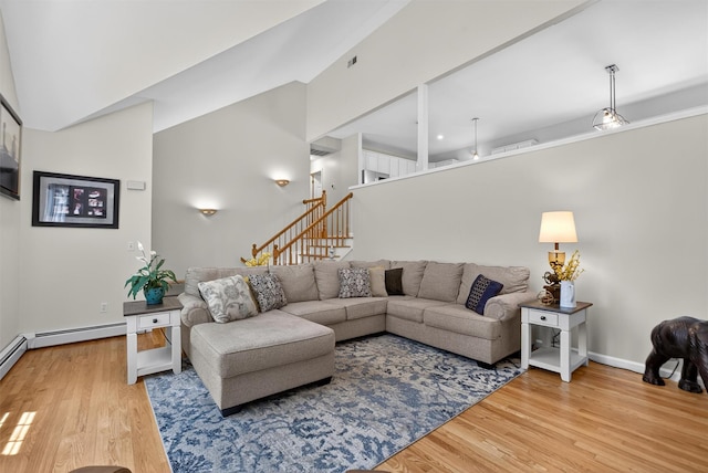 311 Myers Corners Rd, Wappingers Falls, NY 12590 - living area featuring wood finished floors and stairway