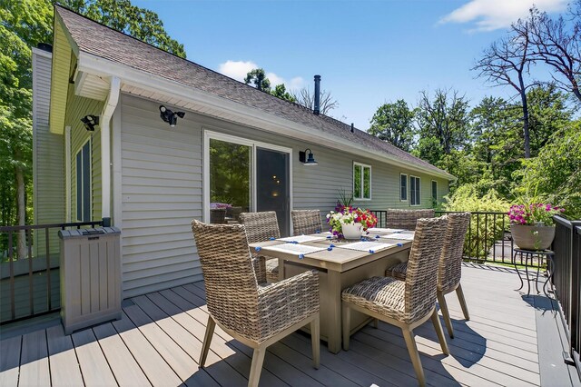 311 Myers Corners Rd, Wappingers Falls, NY 12590 - wooden deck with outdoor dining area