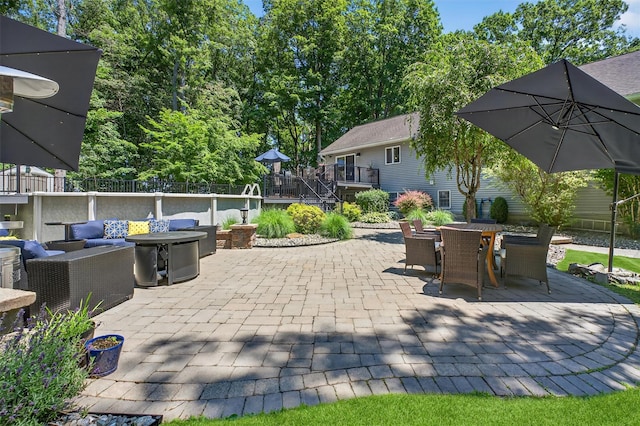 311 Myers Corners Rd, Wappingers Falls, NY 12590 - view of patio / terrace featuring outdoor dining area and a deck