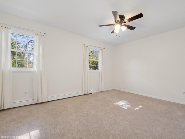 4H Locust Ct Unit H, Fishkill, NY 12524 - empty room featuring carpet, ceiling fan, and a baseboard radiator
