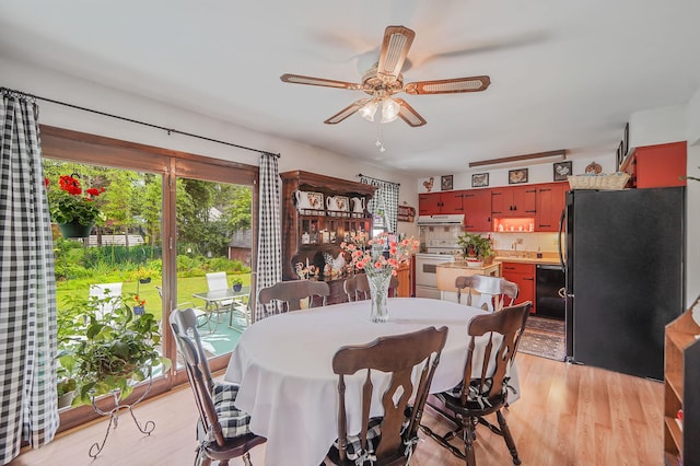 12 Pine Cone St, Middle Island, NY 11953 - dining space featuring ceiling fan and light wood-style flooring