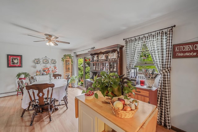 12 Pine Cone St, Middle Island, NY 11953 - dining space featuring a ceiling fan and light wood-type flooring