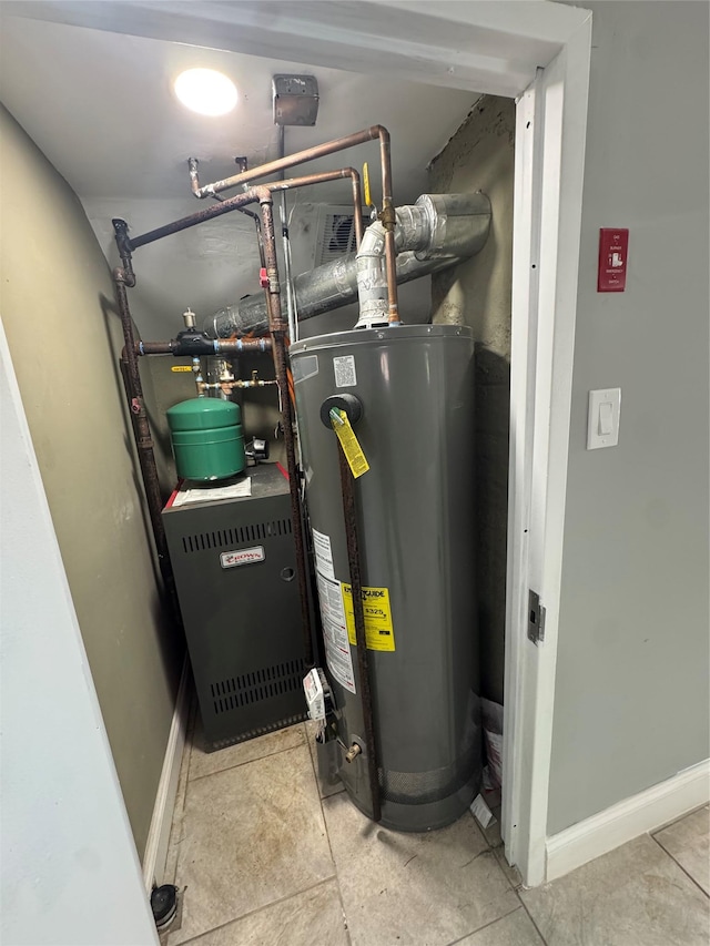 1611 Research Ave, Bronx, NY 10465 - utility room featuring water heater and a heating unit