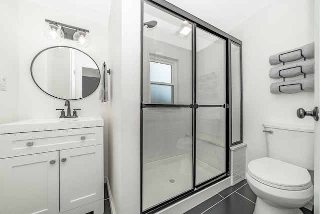 14 Crocus Ct, West Babylon, NY 11704 - full bath featuring vanity, a stall shower, and tile patterned flooring