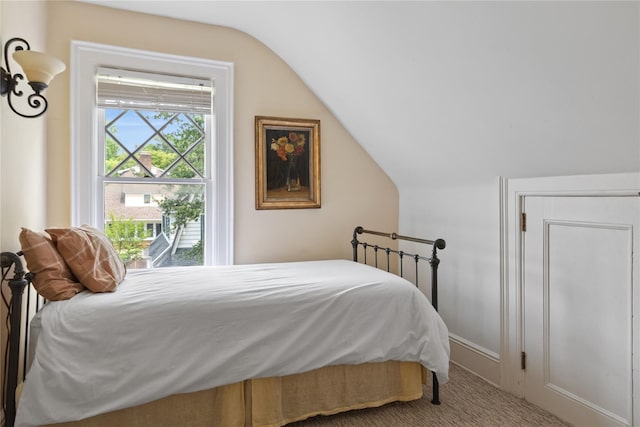 28 Shore Rd, Douglaston, NY 11363 - bedroom featuring vaulted ceiling and carpet flooring