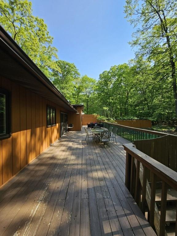 11 Cliff Ct, Monroe, NY 10950 - wooden deck featuring outdoor dining space
