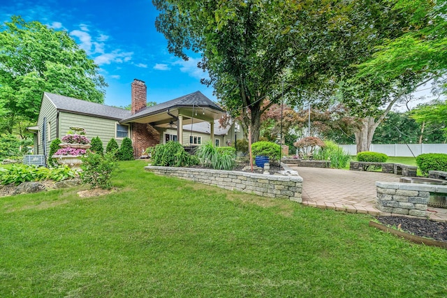 6 Memas Ct, Dix Hills, NY 11746 - view of yard with ceiling fan and a patio area