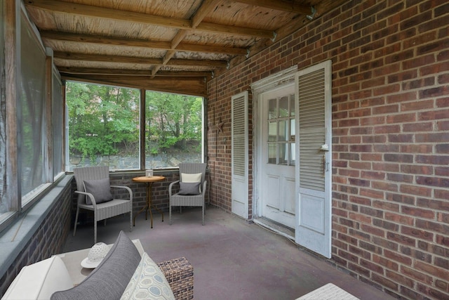 118 Robins Rd Unit 118, New Rochelle, NY 10801 - sunroom featuring plenty of natural light and beam ceiling