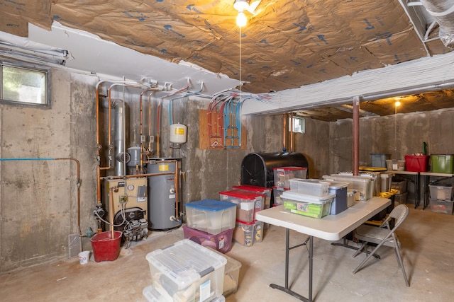 224 Moriches Middle Island Rd, Shirley, NY 11967 - basement with water heater and heating fuel