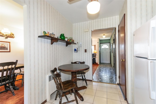 2 Nautilus Ave, Plainview, NY 11803 - hallway with light tile patterned floors and wallpapered walls