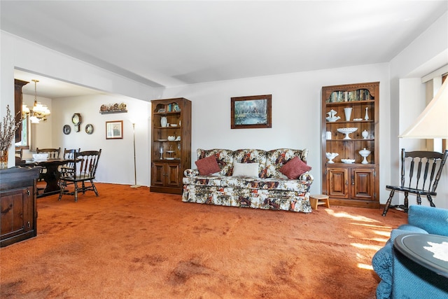 2 Nautilus Ave, Plainview, NY 11803 - carpeted living area with a chandelier