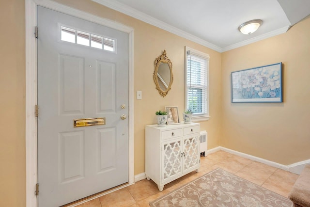 124 Robins Unit 124, New Rochelle, NY 10801 - entrance foyer with light tile patterned floors and ornamental molding