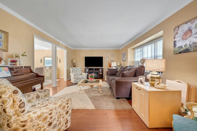 124 Robins Unit 124, New Rochelle, NY 10801 - living area featuring wood finished floors and ornamental molding