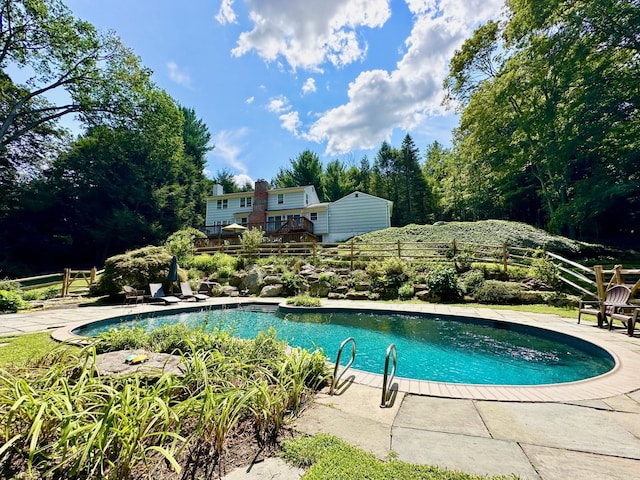 233 Upper Shad Rd, Pound Ridge, NY 10576 - swimming pool featuring a patio area