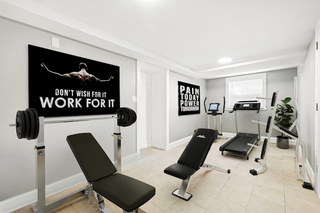 27 S Goodwin Ave, Elmsford, NY 10523 - workout room with tile patterned floors