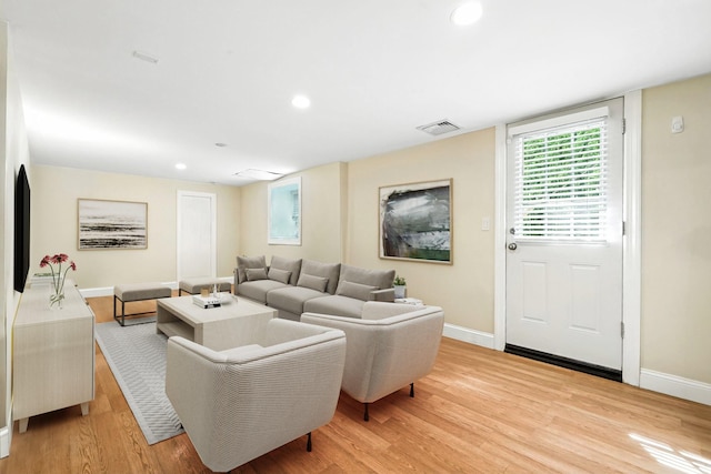 27 S Goodwin Ave, Elmsford, NY 10523 - living room featuring light wood finished floors and recessed lighting