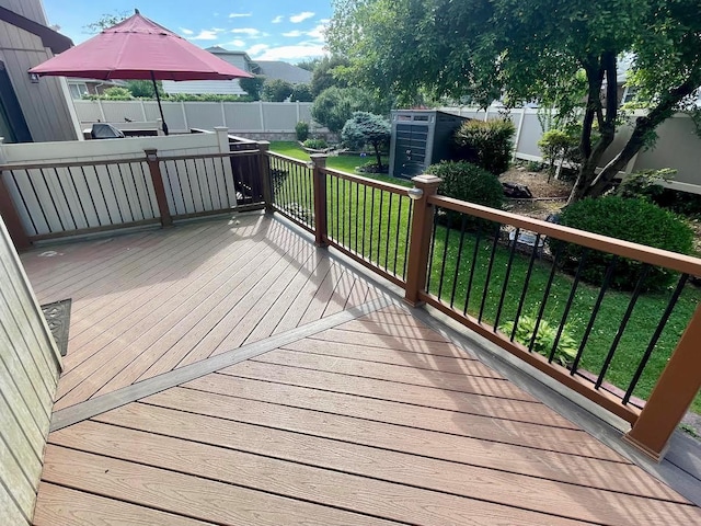 728 Woodland Estates Dr, Baldwin, NY 11510 - view of wooden deck