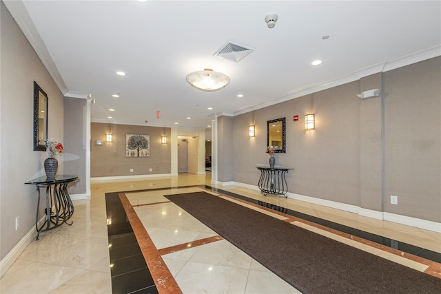 1 Portico Ct Unit 200, Great Neck, NY 11021 - common area with recessed lighting and crown molding