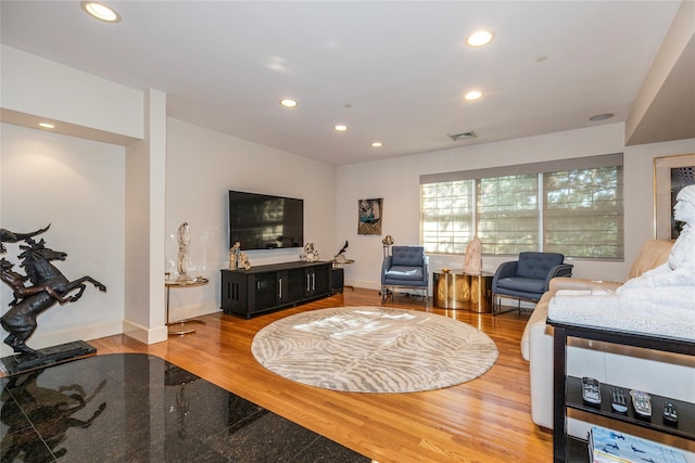 1 Portico Ct Unit 200, Great Neck, NY 11021 - living room with recessed lighting and wood finished floors
