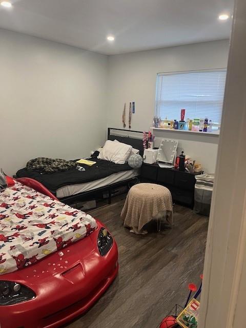 226 14th Ave, West Babylon, NY 11704 - bedroom with wood finished floors and recessed lighting