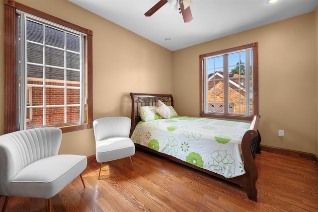 83-14 266th St, Glen Oaks, NY 11004 - bedroom featuring wood finished floors, ceiling fan, and recessed lighting
