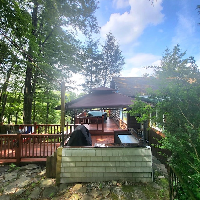 28 E Sullivan Pl, Smallwood, NY 12720 - back of house with a wooden deck