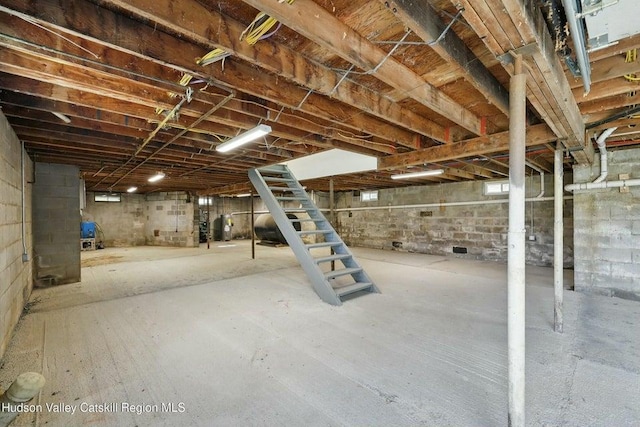 1601 Rte 199, Red Hook, NY 12571 - unfinished basement featuring stairway