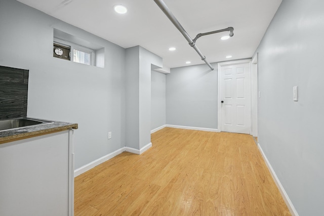 73 Broadway, Valley Stream, NY 11580 - finished below grade area featuring light wood finished floors and recessed lighting