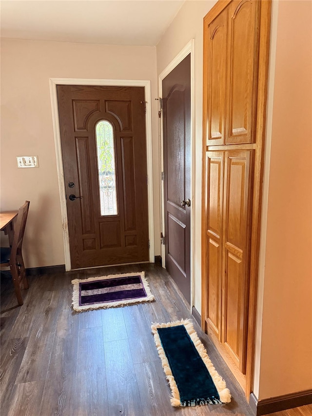 69 Finkle Rd, Summitville, NY 12790 - entrance foyer with dark wood-style flooring and baseboards