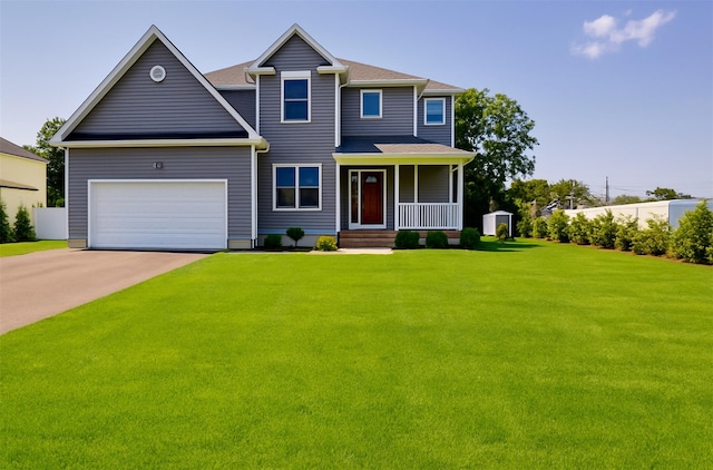 9 Shaw Ln, East Moriches, NY 11940 - view of front of house with a porch, asphalt driveway, and a shingled roof