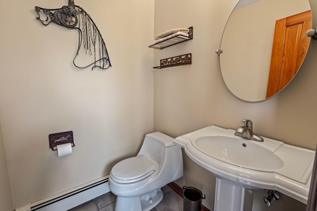24 Croft Ln, Smithtown, NY 11787 - bathroom featuring baseboard heating and tile patterned flooring