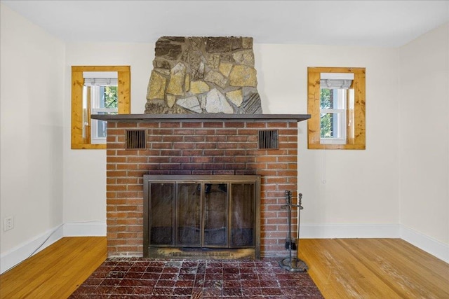 1095 State Route 94, New Windsor, NY 12553 - detailed view of a fireplace and wood finished floors