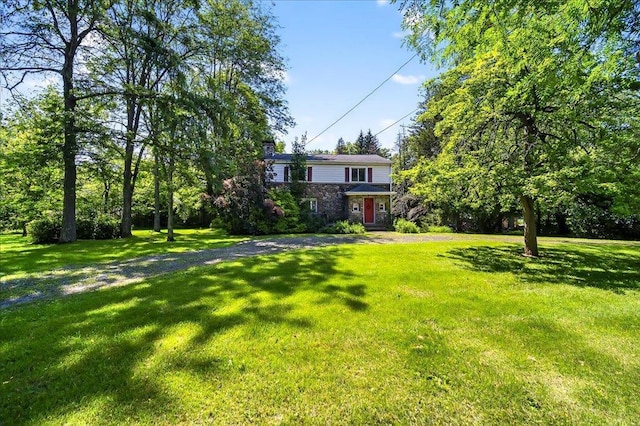 1095 State Route 94, New Windsor, NY 12553 - view of front of home with a chimney and a front yard