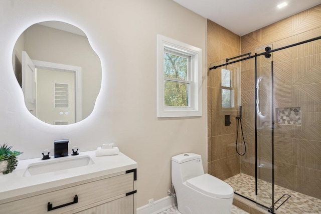 11 Vernon St, Plainview, NY 11803 - full bathroom with vanity and a tile shower