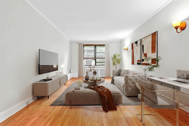 21-40 78th St Unit 2, East Elmhurst, NY 11370 - living area with crown molding and light wood finished floors
