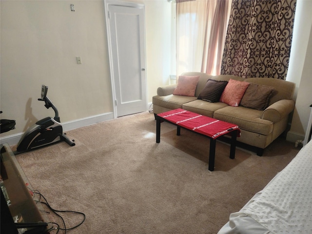 118 Carver Ter, Yonkers, NY 10710 - carpeted living room with baseboards